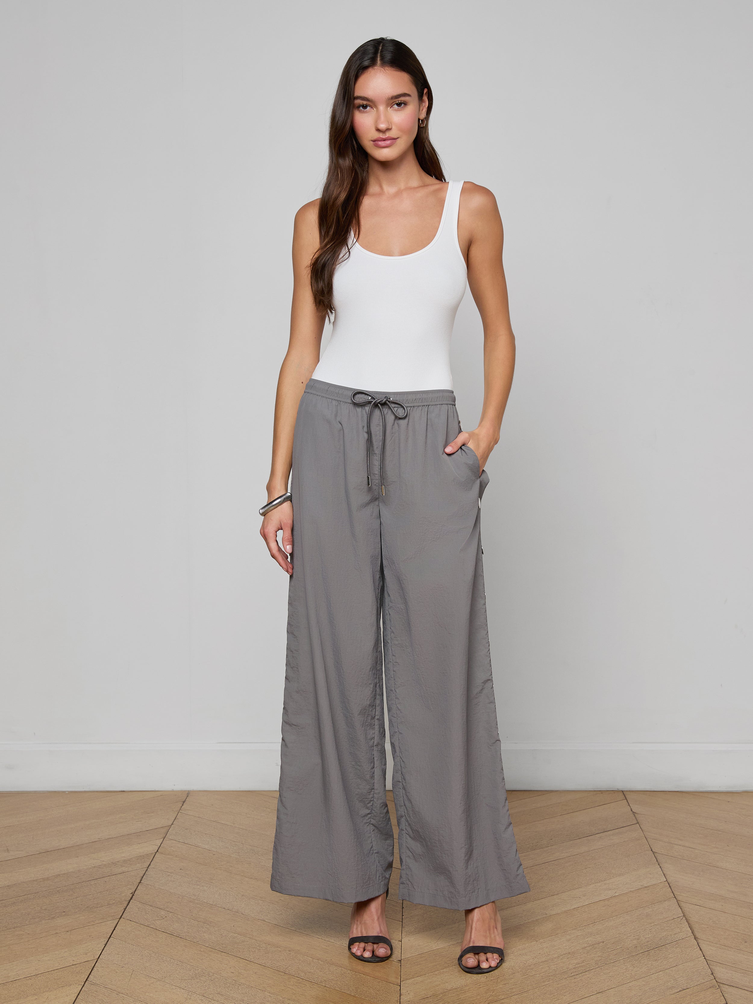 Valkyrie Snap Pants In Medium Grey