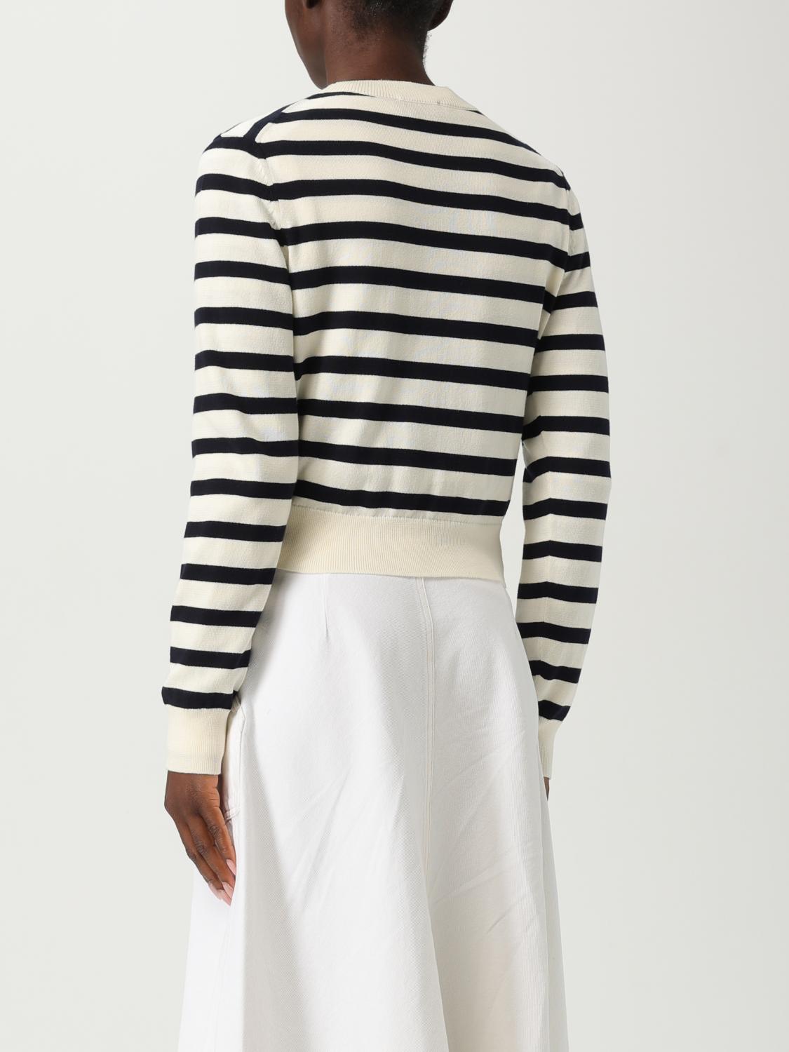 Josepha striped crew-neck jumper - White