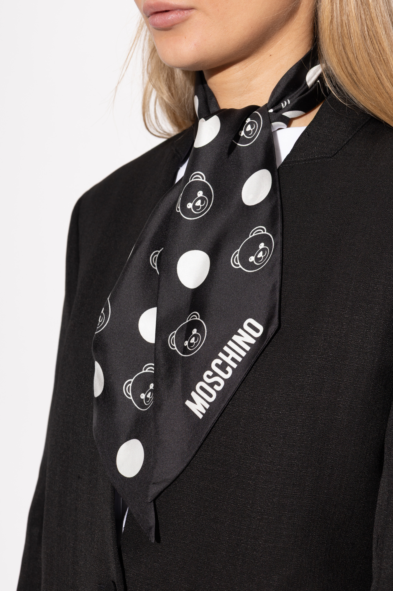 Silk Scarf, Unisex, Black
