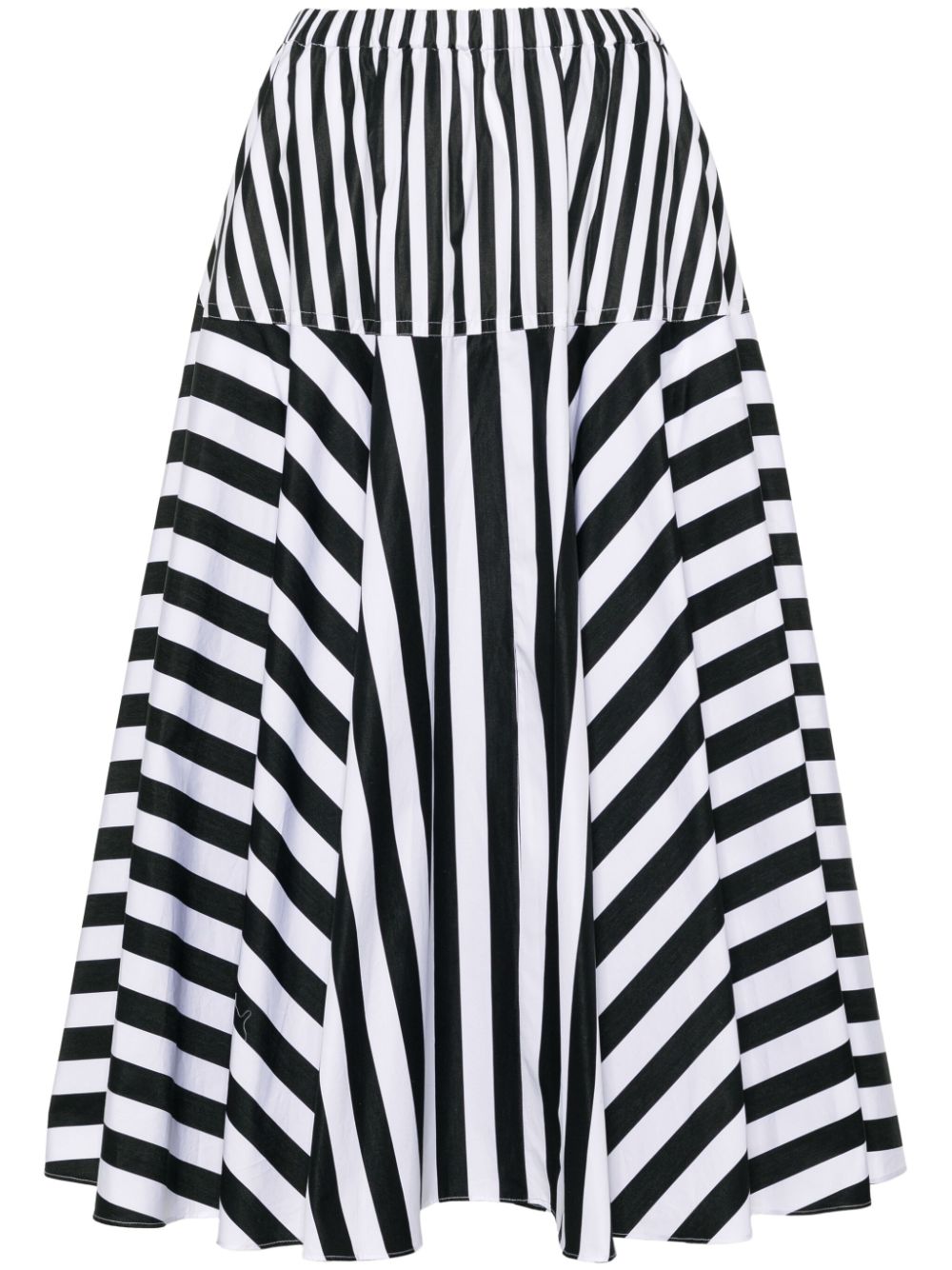 Striped maxi skirt - Black