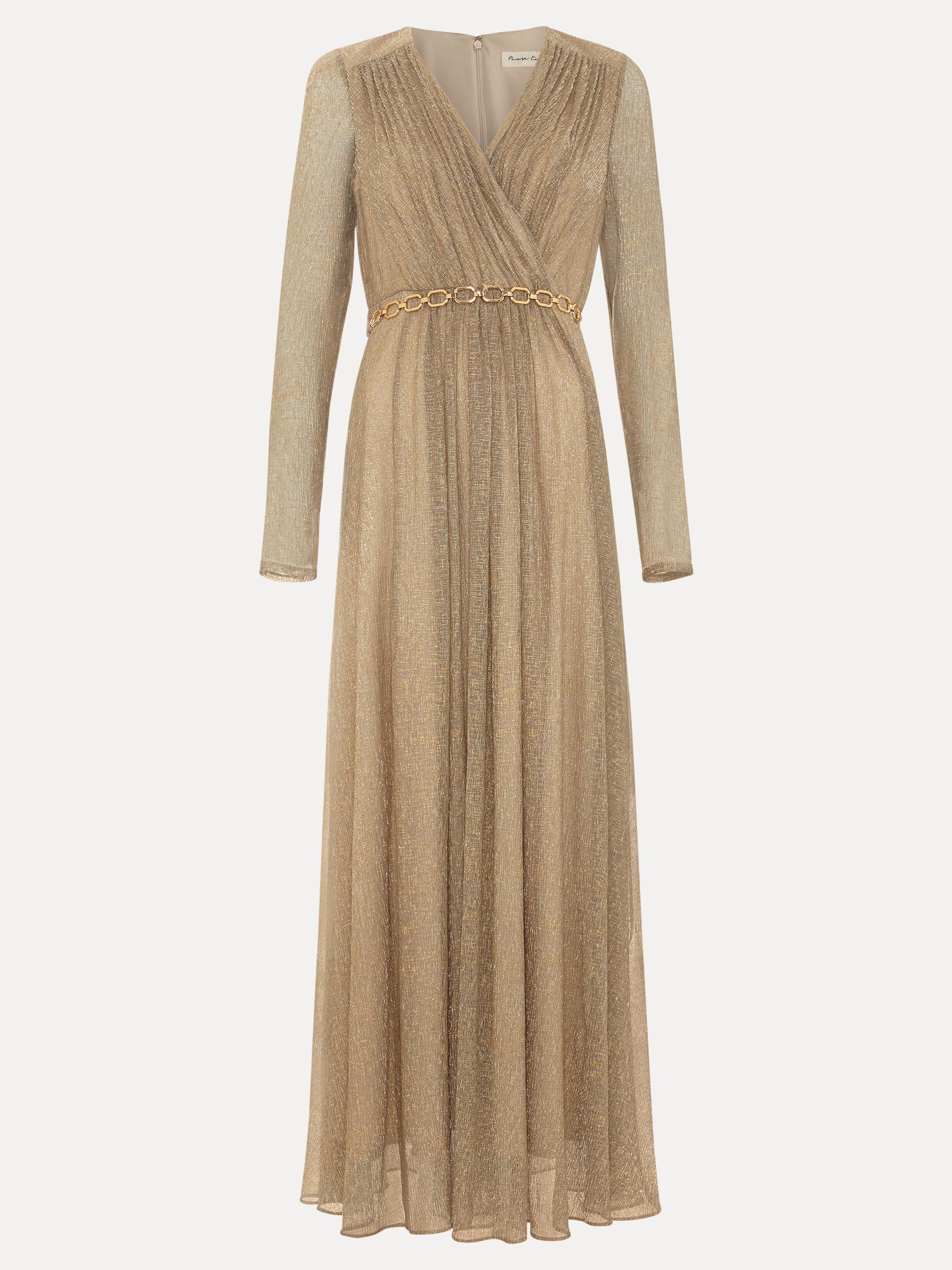 Phase Eight Women's Masie Metallic Jersey Maxi Dress in Metallic Gold