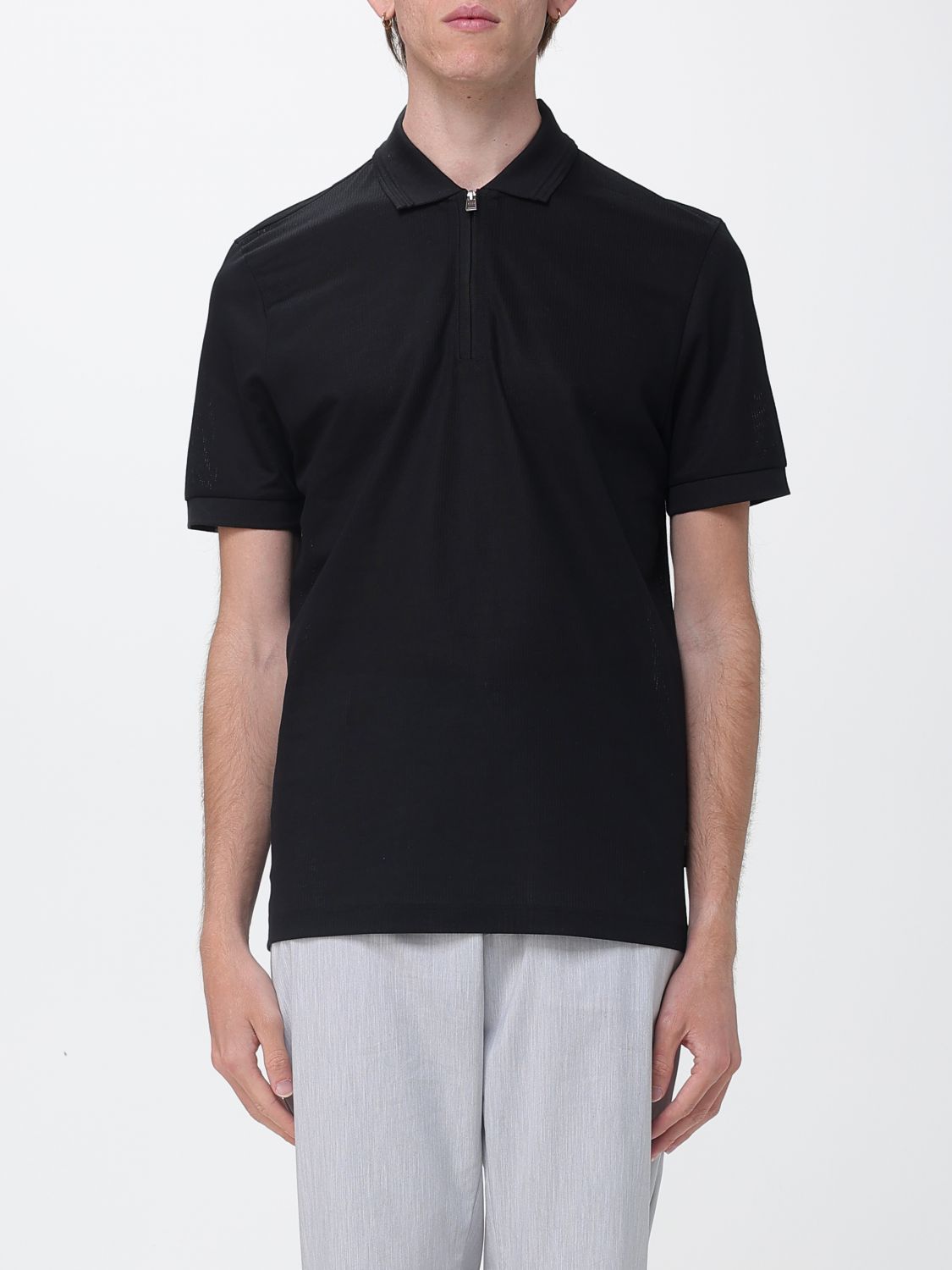 Polo Shirt Men color Black