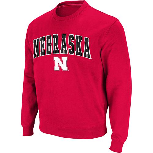Officially Licensed Men's Nebraska Huskers Arch & Logo Sweatshirt