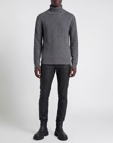 Man Turtleneck Grey Size L Nylon, Viscose, Wool, Cashmere