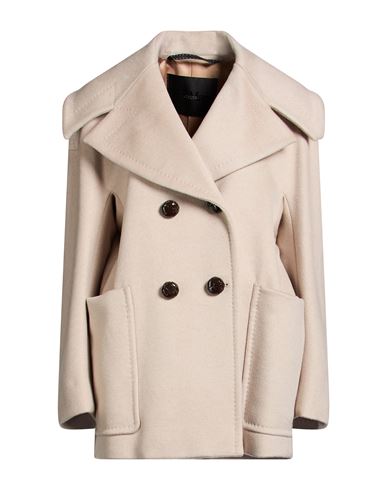 Atelier Woman Coat Beige Size 8 Cashmere