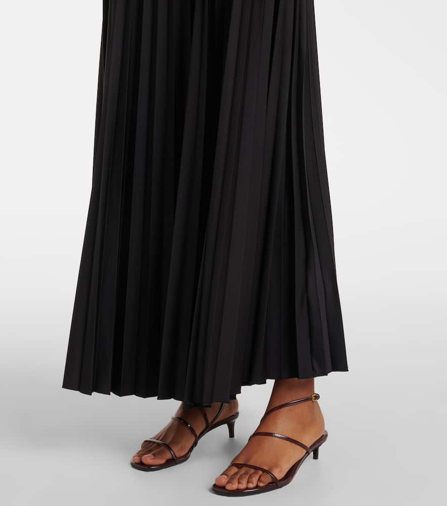 Plissé jersey maxi dress