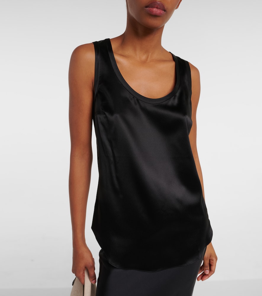 Silk-blend tank top