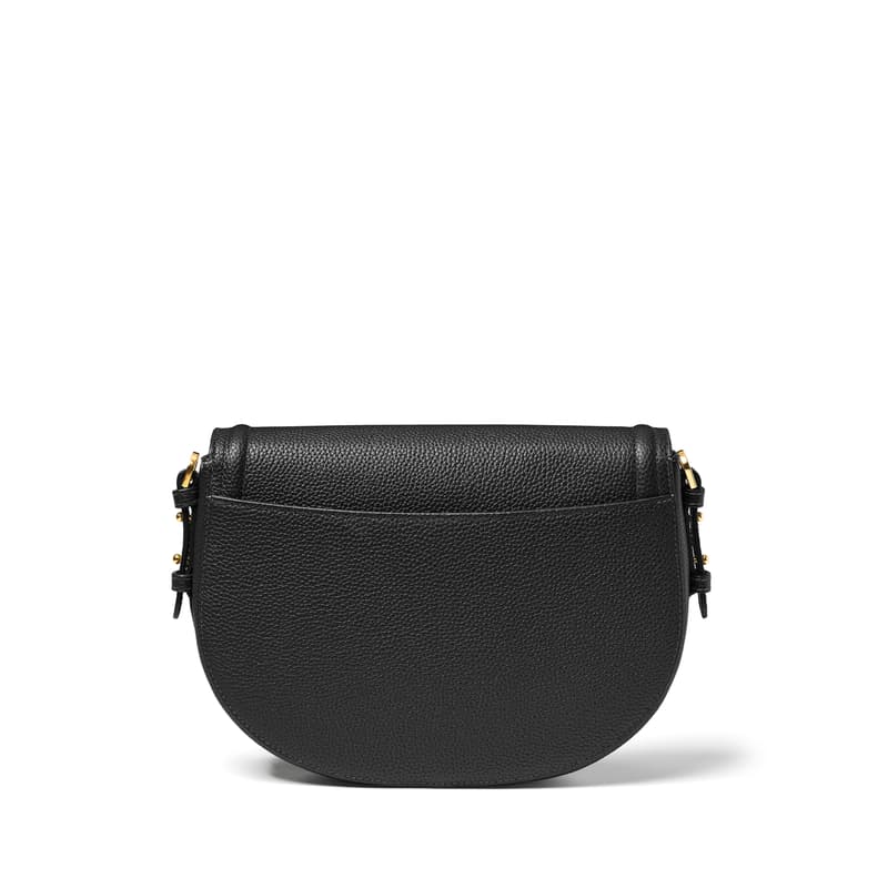 Stella Satchel Crossbody Bag in Black Pebble