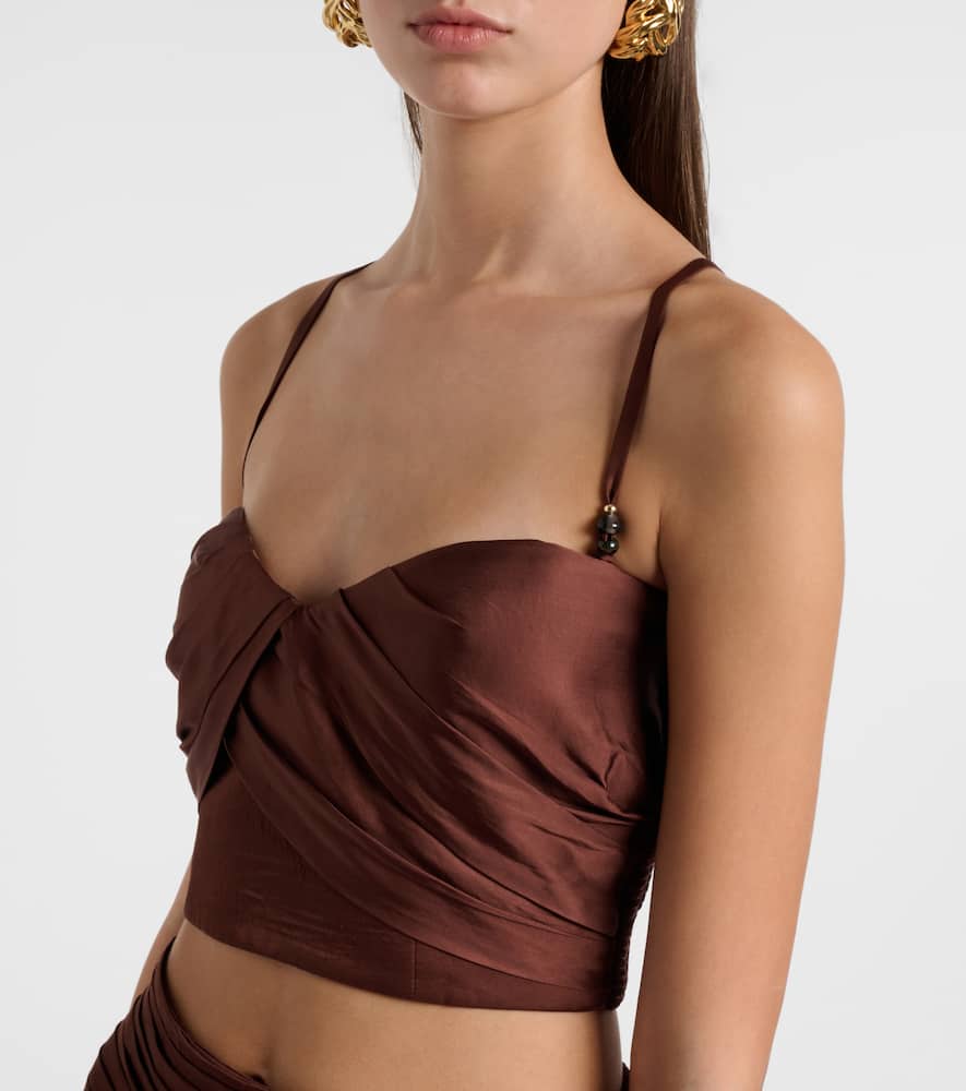 Palmire satin crop top