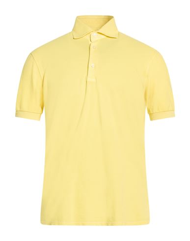 Man Polo shirt Yellow Size 3XL Cotton