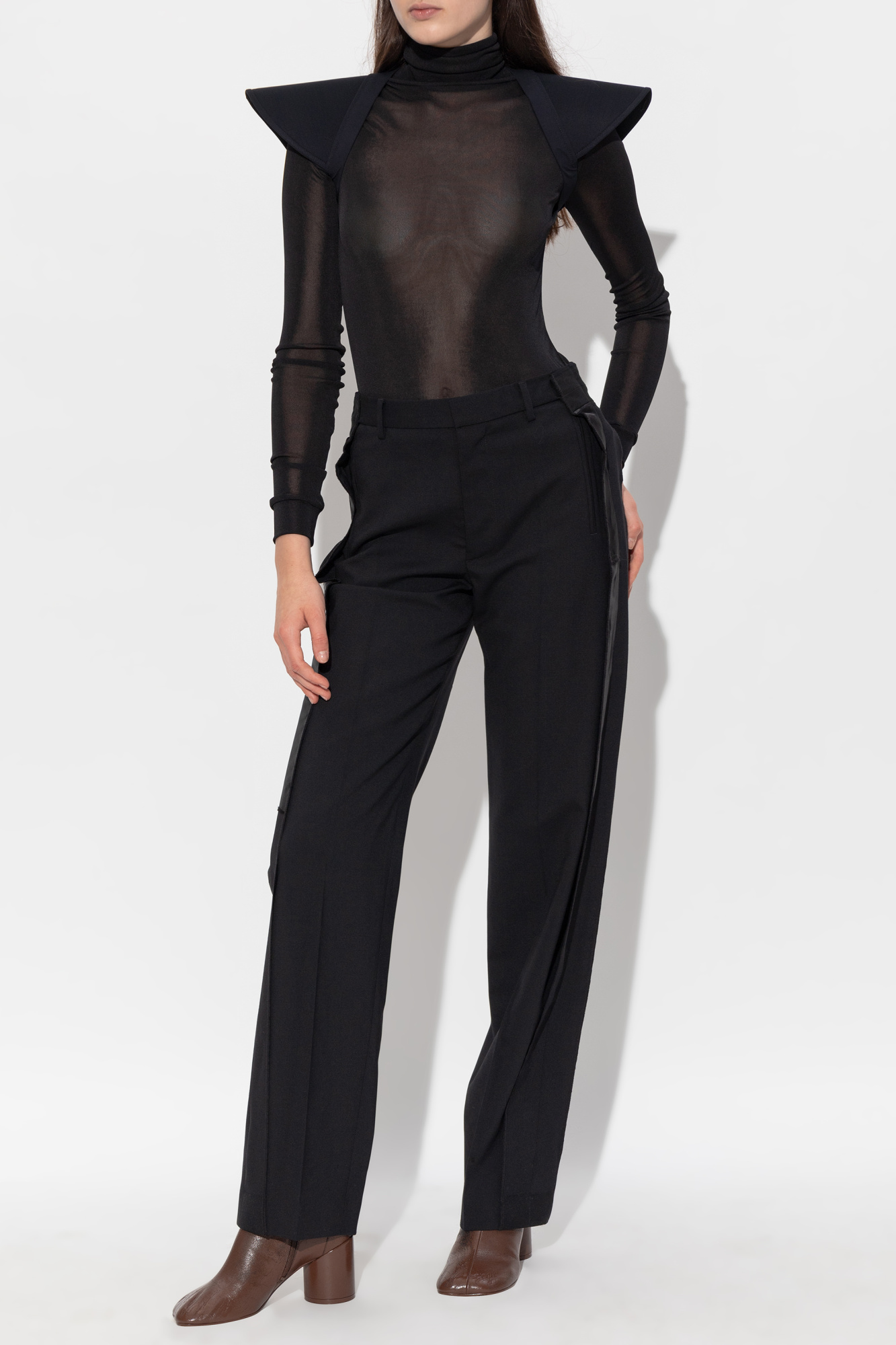 Creased Trousers, Women's, Black