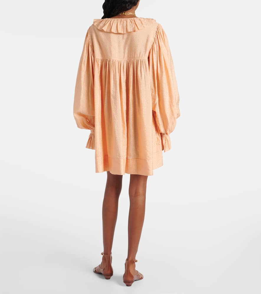 Chloé Ruffled jacquard minidress