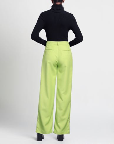 Woman Pants Lime green Size 4 Polyester