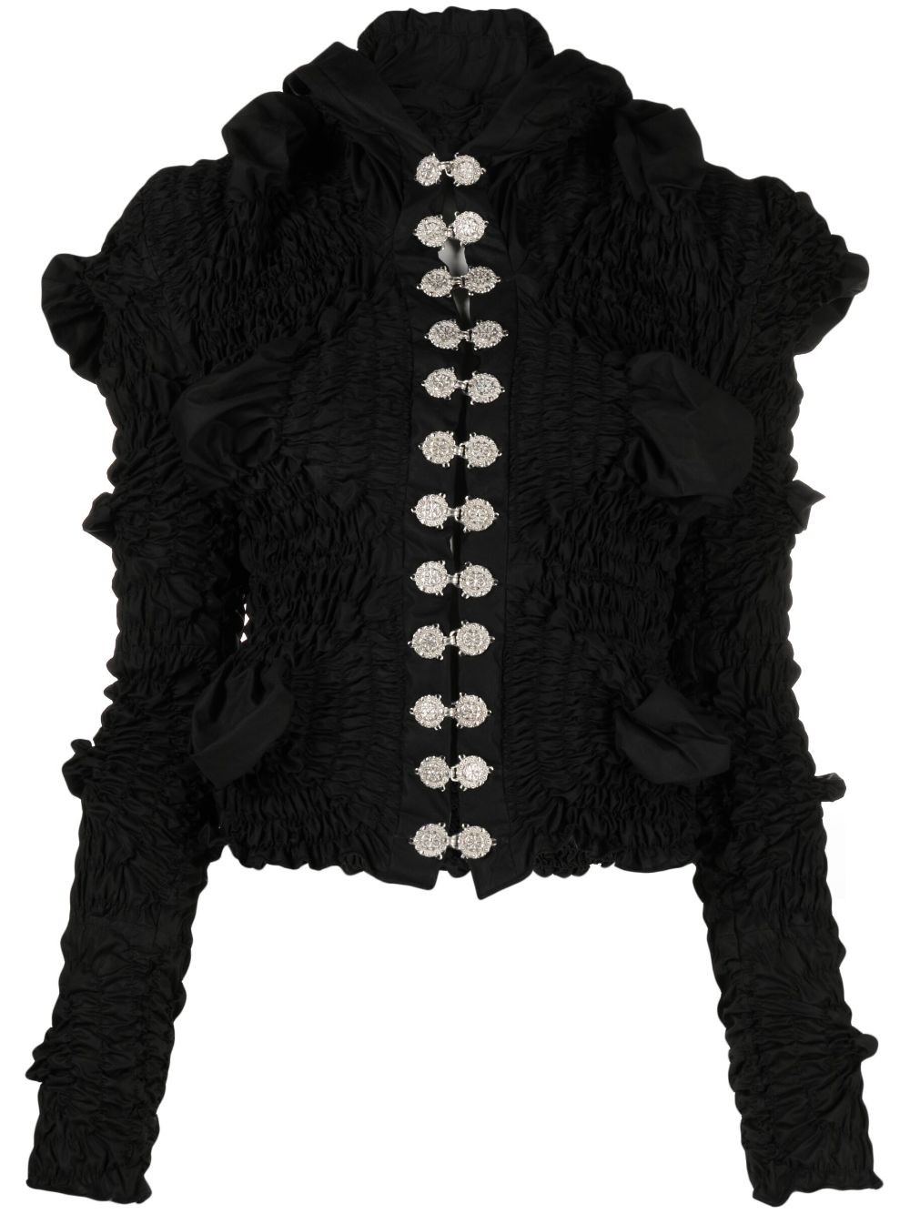 Armour smocked cotton shirt - Black