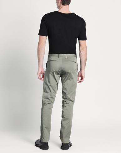 Man Pants Sage green Size 34 Cotton, Elastane