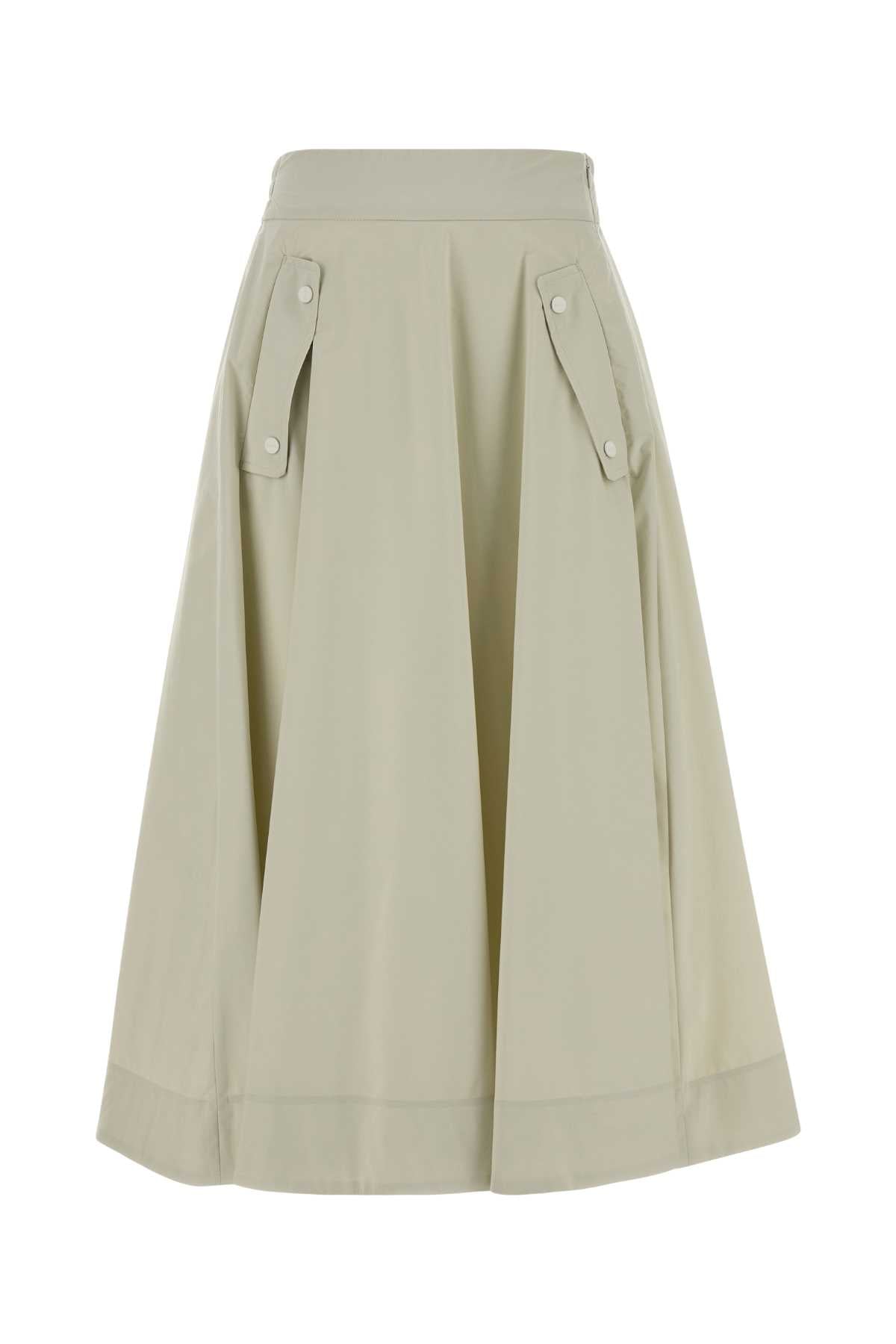 Nylon A-Line Skirt — Beige