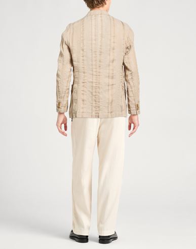 Man Blazer Sand Size 40 Linen, Cotton