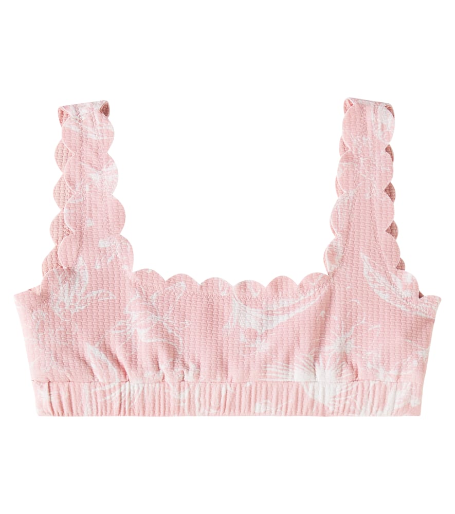 Palm Springs floral bikini top
