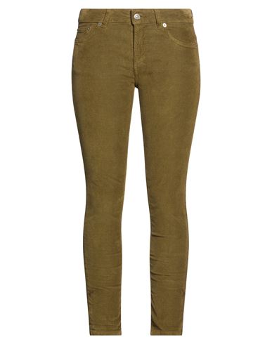 Woman Pants Military green Size 28 Cotton, Lyocell, Elastane