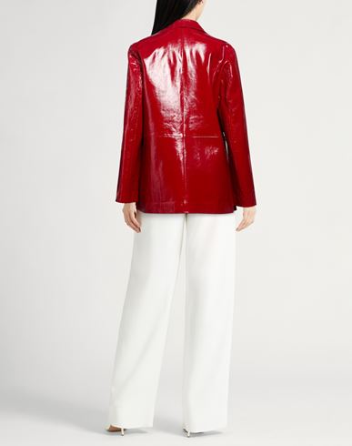 Chocolat Woman Blazer Red Size 4 Leather