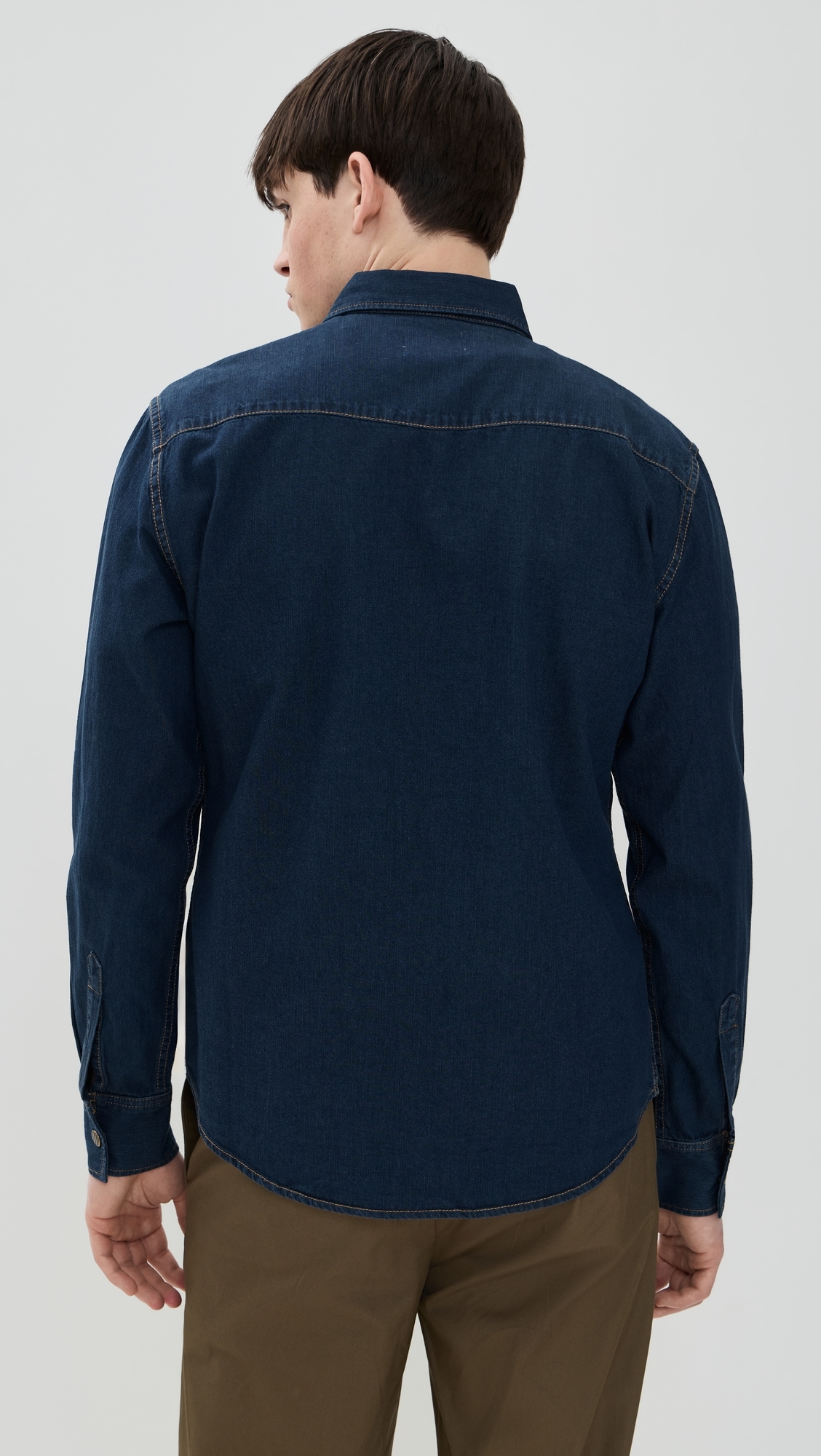 Billy Reid Shoals Denim Shirt Double Dye