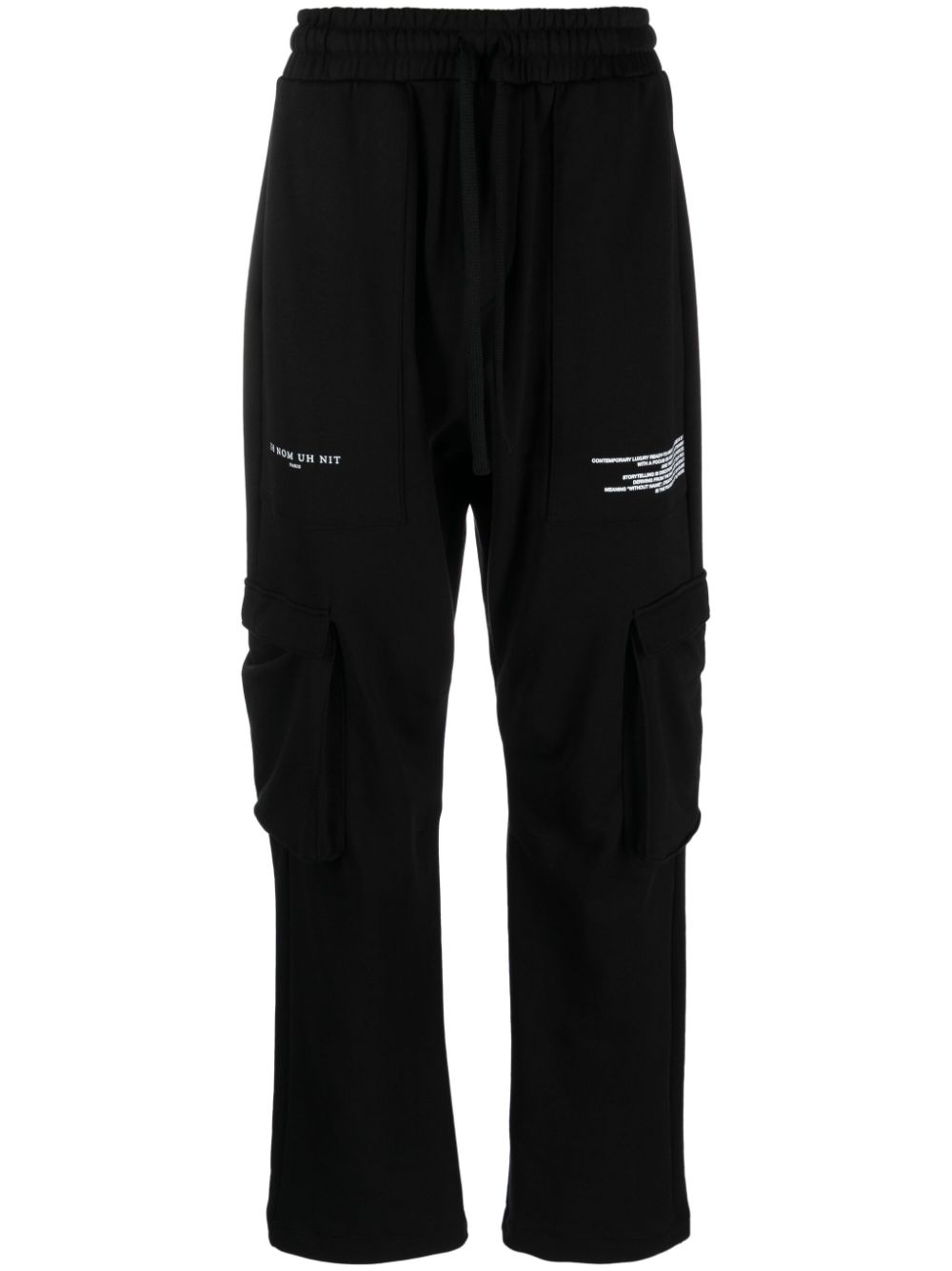 Mission logo-print cargo track pants - Black