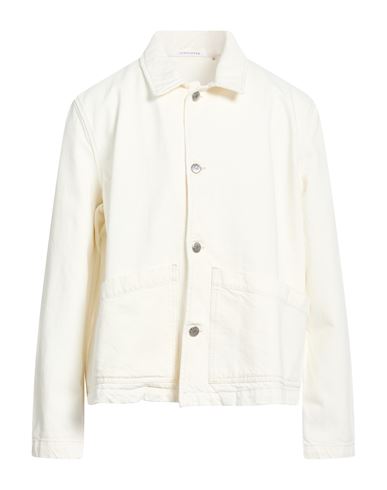 Man Denim outerwear Off white Size L Organic cotton