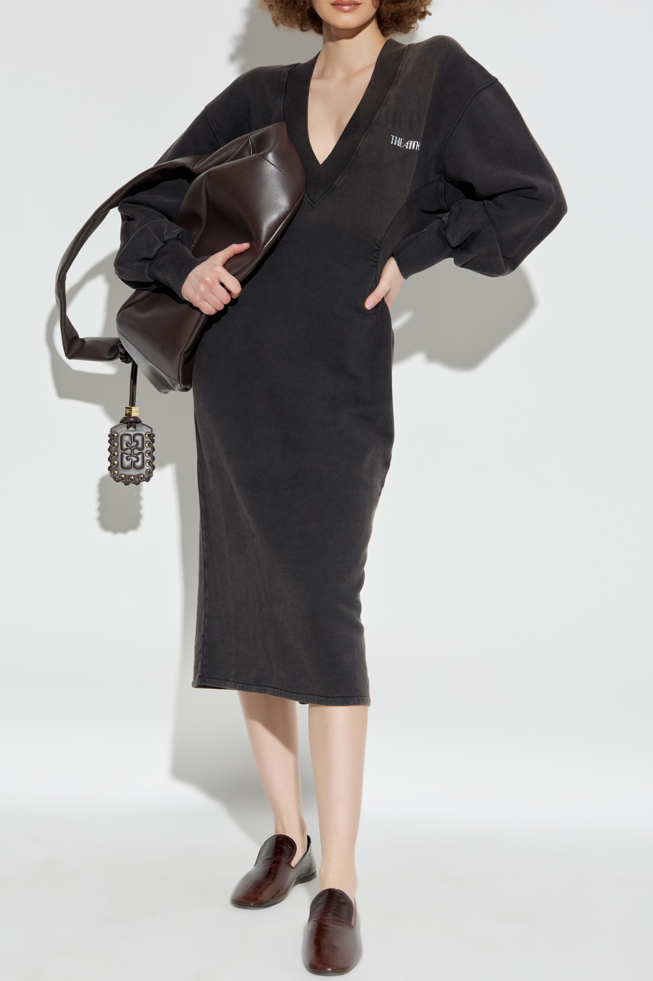 Dress With Logo, Women's, Grey