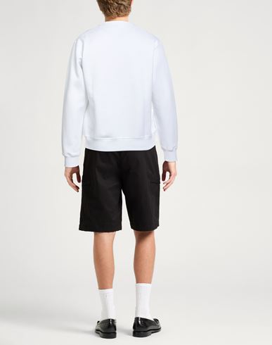 Man Sweatshirt White Size S Cotton, Elastane