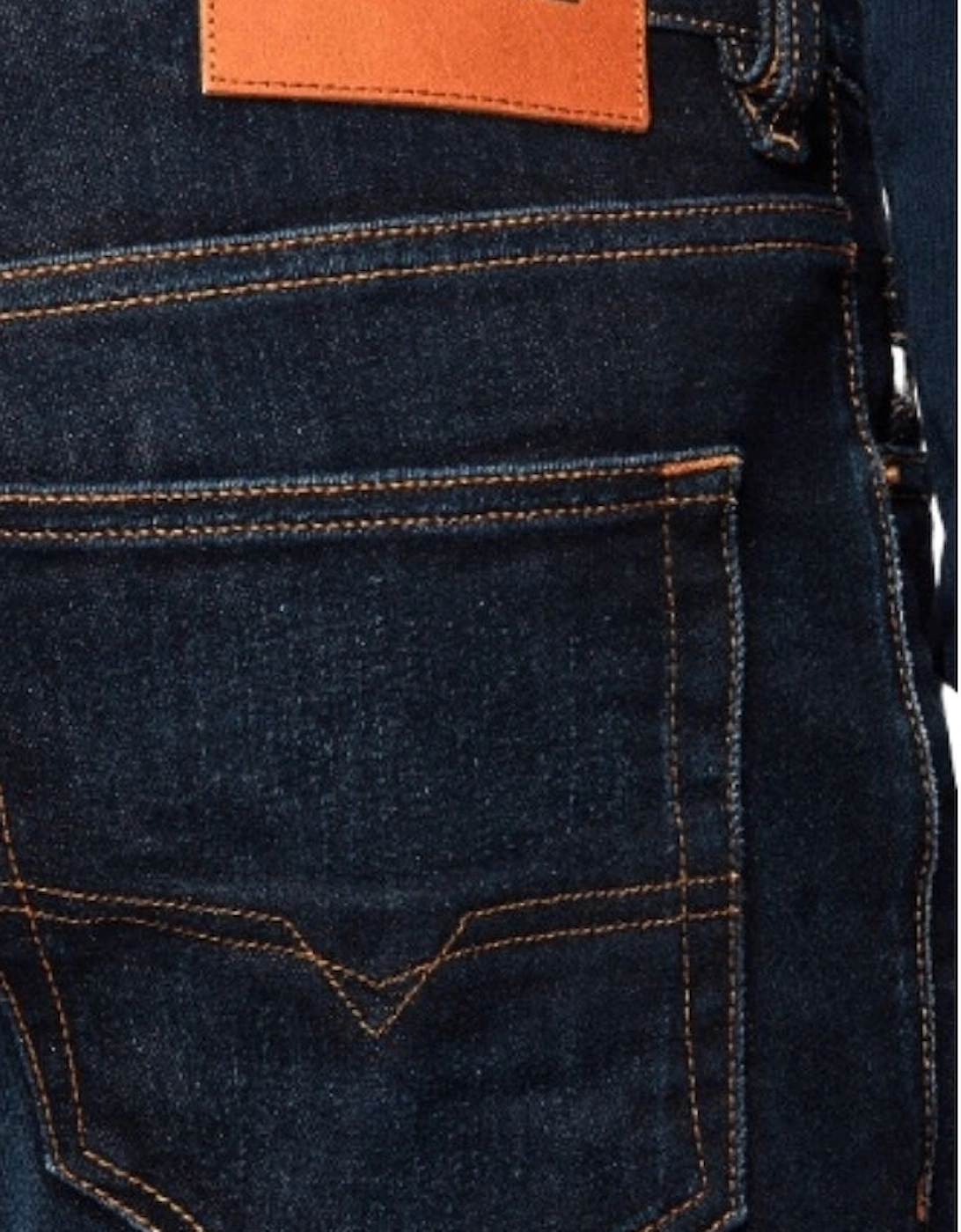 Men's Diesel D-Luster Plain Dark Blue Jeans - Navy - Size: 27/32