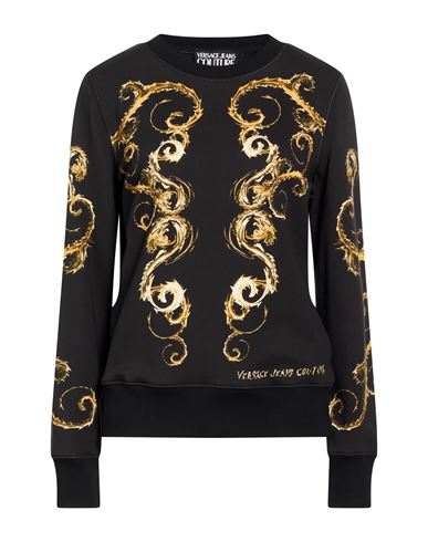 Woman Sweatshirt Black Size S Cotton