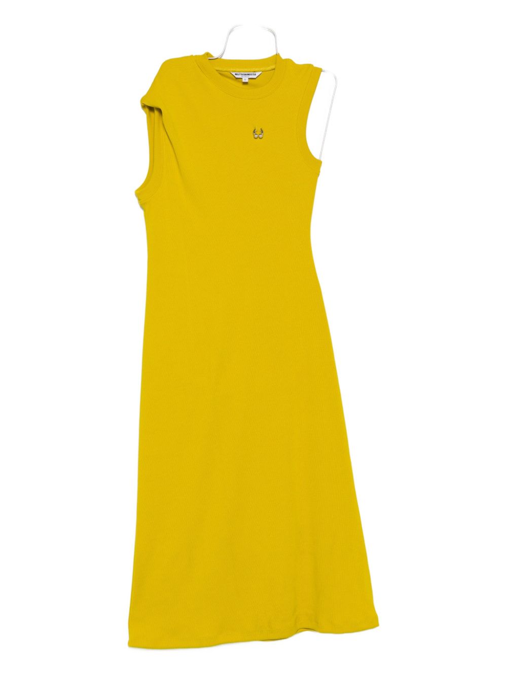 Pierced midi dress - Yellow