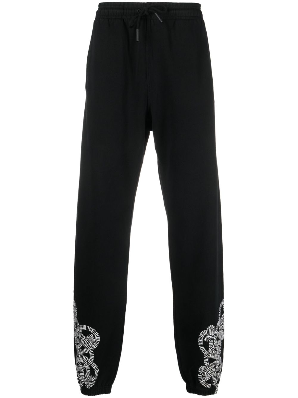 Logo-print organic-cotton track pants - Black