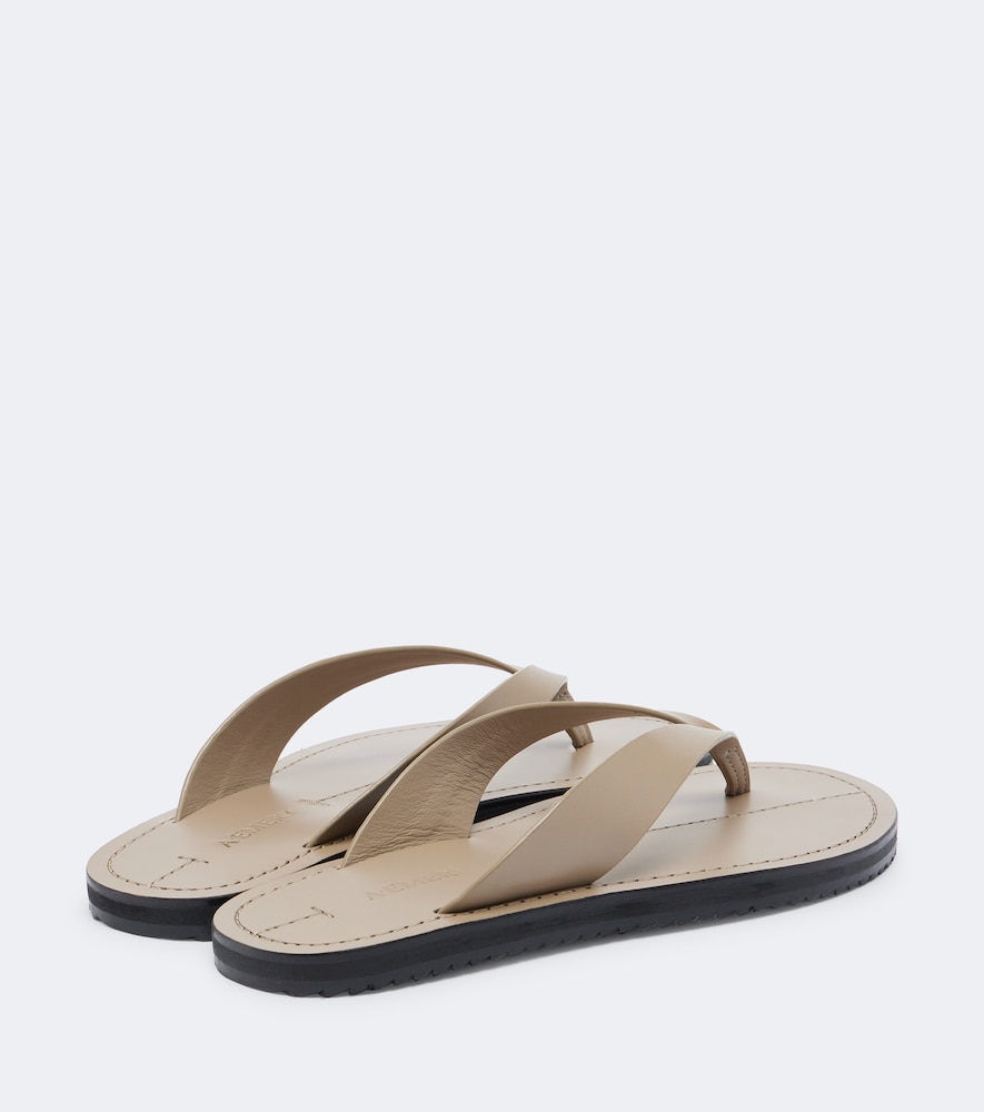 Flora leather thong sandals