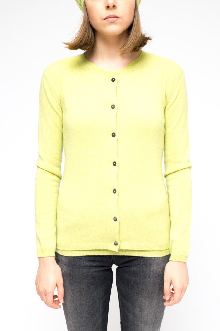 Light Green Cashmere Cardigan
