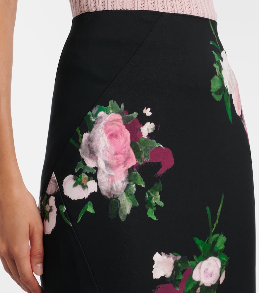 Floral midi skirt
