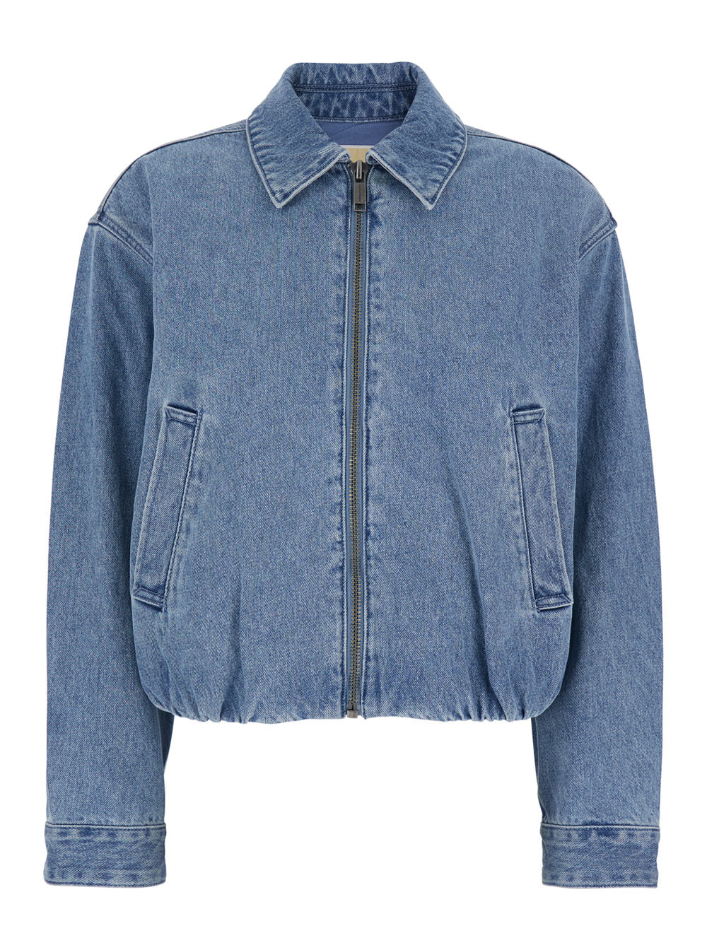 Classic Collar Cotton Jacket — Blue