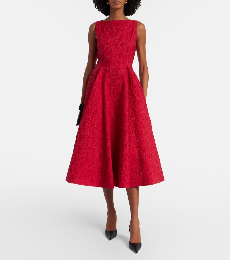 Tera cloqué midi dress