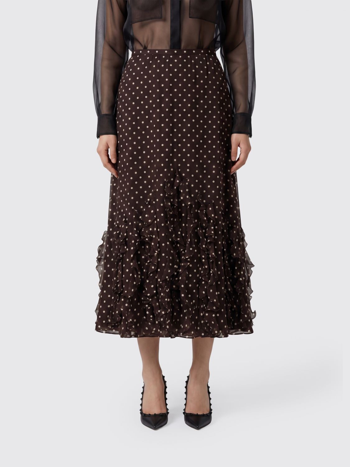 Skirt Woman color Brown