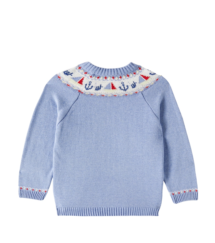 La Coqueta Maritimo intarsia cotton sweater