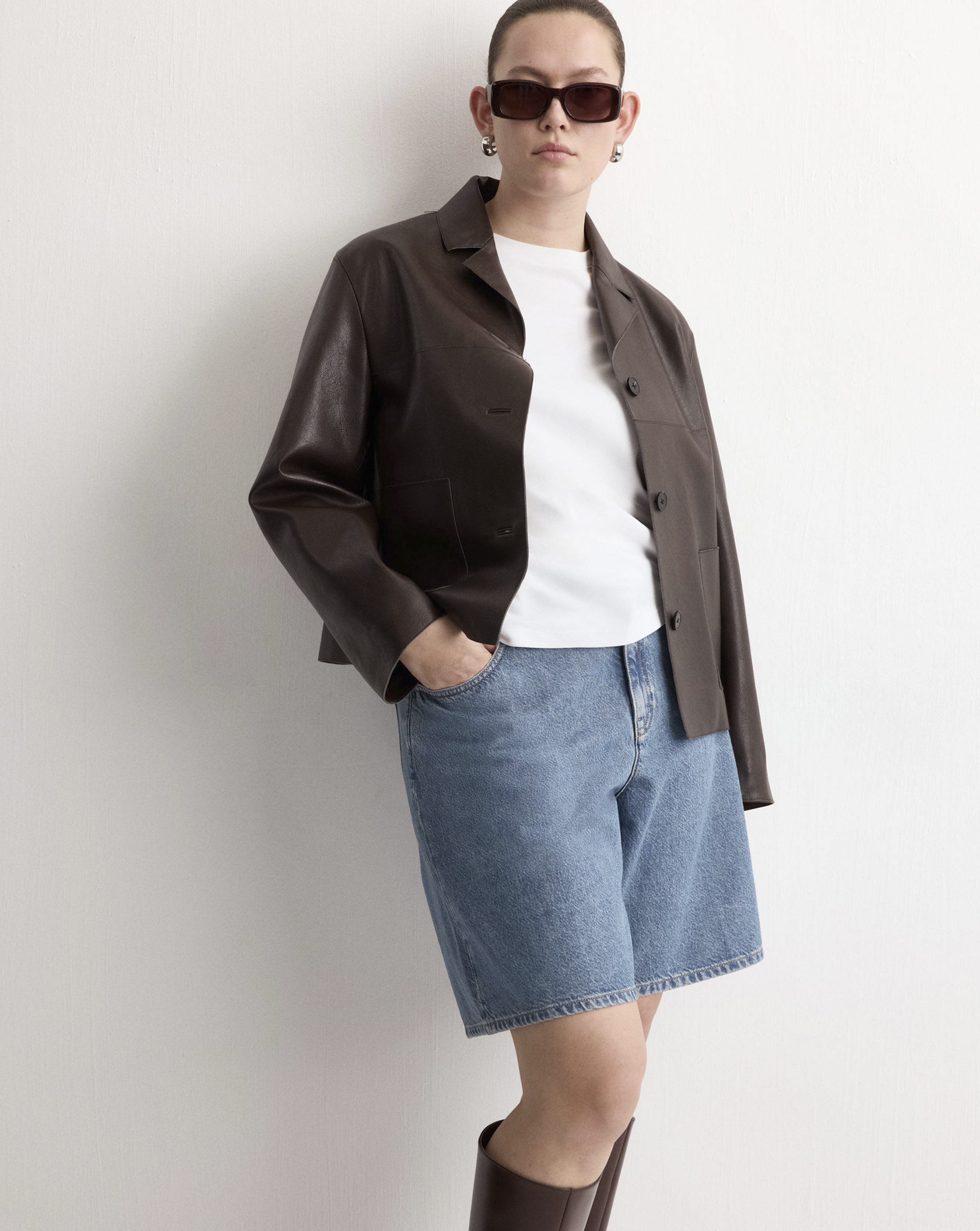 Mango High-Waist Straight-Fit Bermuda