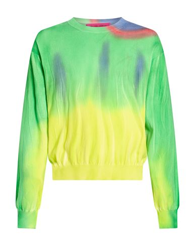 Man Sweater Green Size M Organic cotton, Elastane