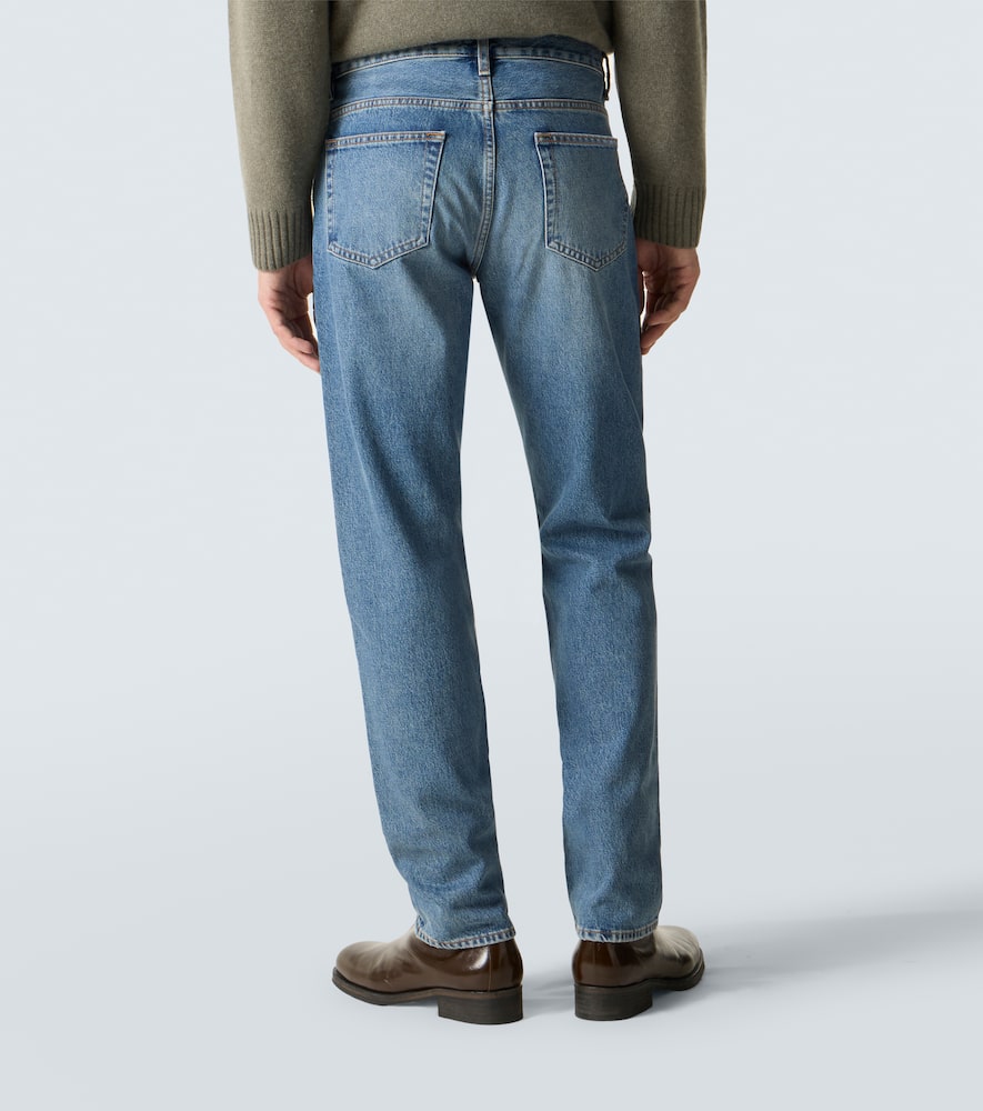 Mid-rise straight jeans