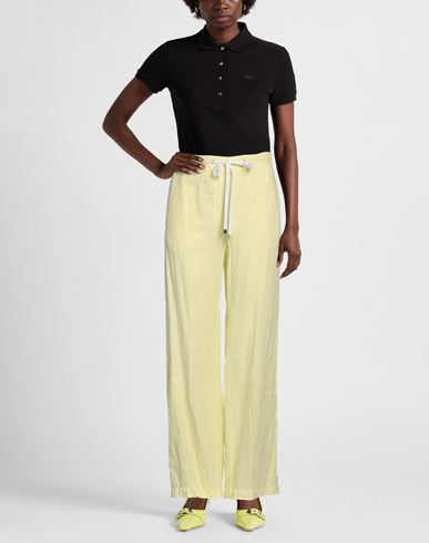 Woman Pants Pastel yellow