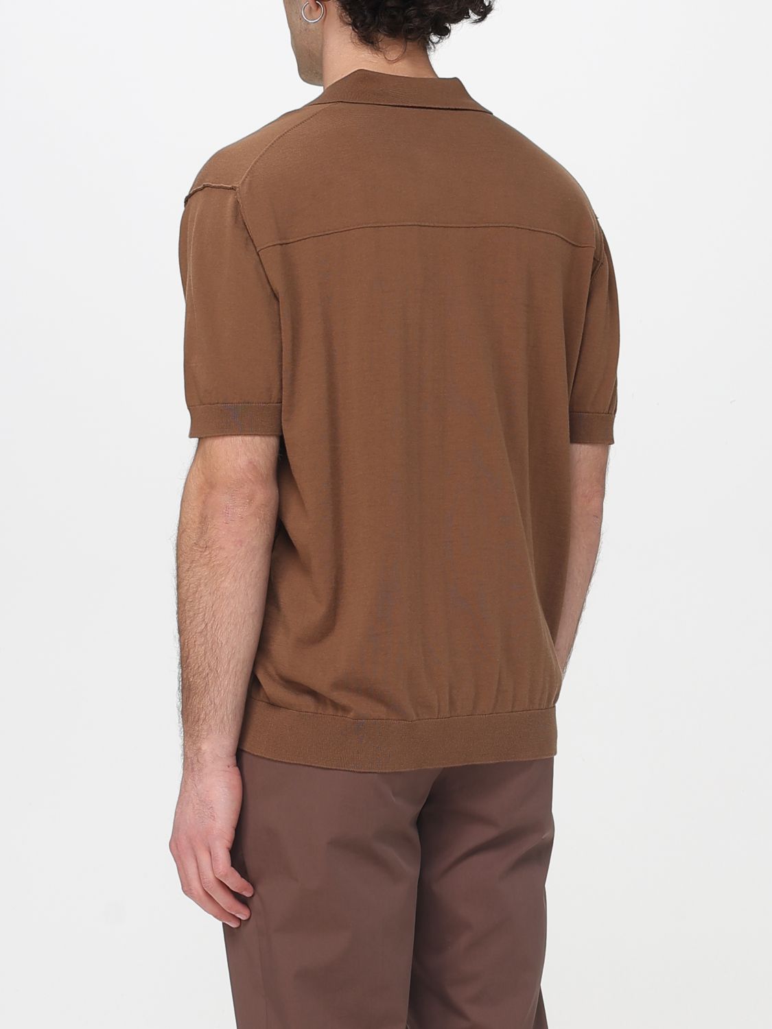 Polo Shirt Men color Brown
