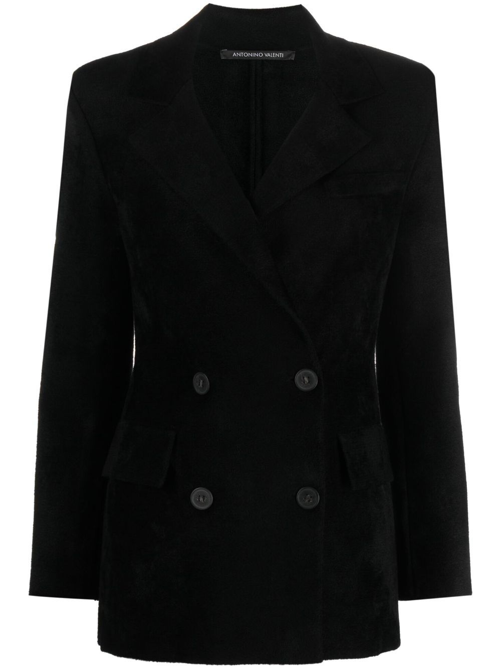 Notched-lapel double-breasted blazer