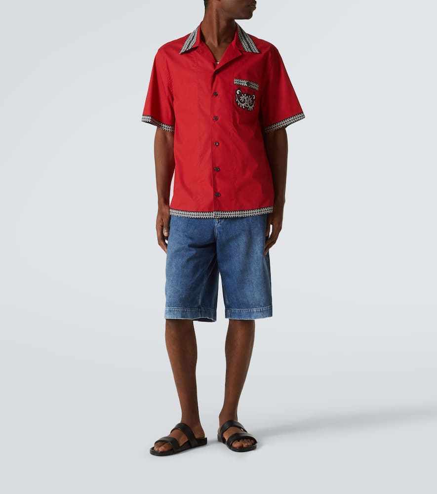 Logo denim Bermuda shorts