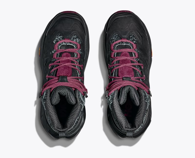 HOKA Elite Terrain System Kaha 3 GTX Shoes in Black/Stone Fruit