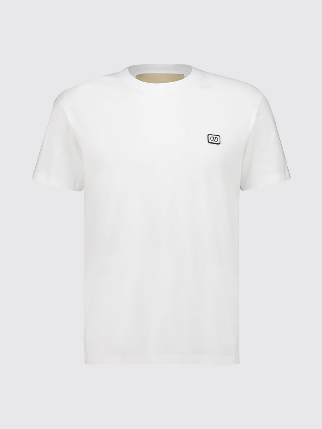 Slim Fit Cotton T-Shirt with VLogo Signature