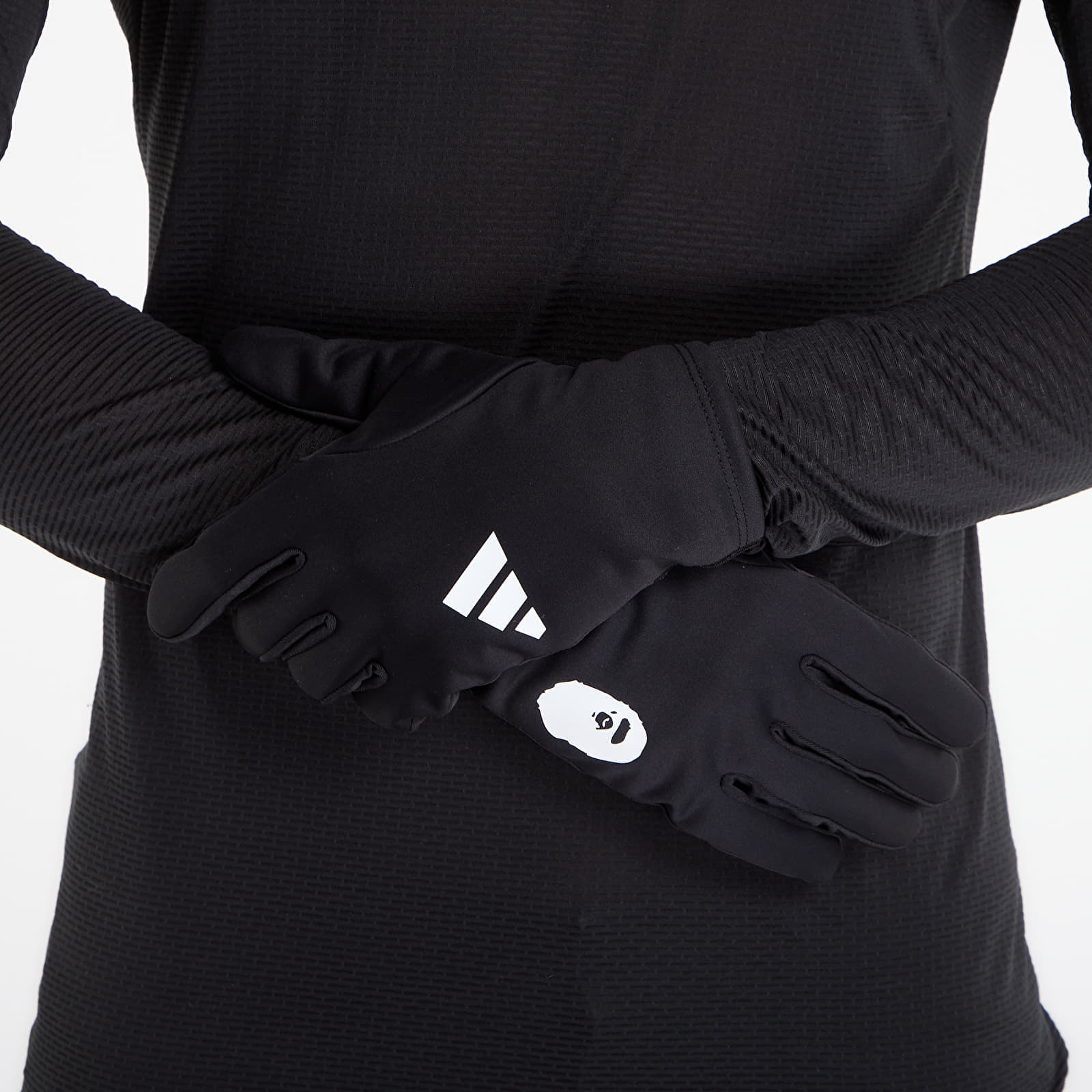 Gloves adidas x BAPE CAMO GLOVE Black/ Semi Lucid Fuchsia